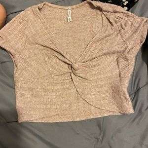 Brown crop top